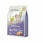 Croquettes sans gluten pour chat stérilisé Profine Cat Sterilised Poulet & Riz (33/11) - 10 kg