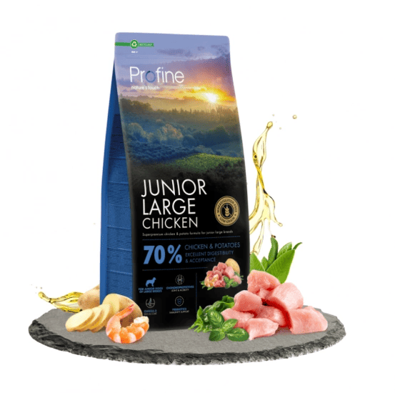 12kgs-junior-large-poulet-profine-croquettes-chiot.png Croquettes pour chiot de grande taille Profine Junior Large Poulet & Pomme de terre - 12 kg – Image 1