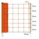 Filet de clôture électrifiable pour mouton et chèvre H 90 cm x L 50 m (7 fils, 14 piquets) – Image 2