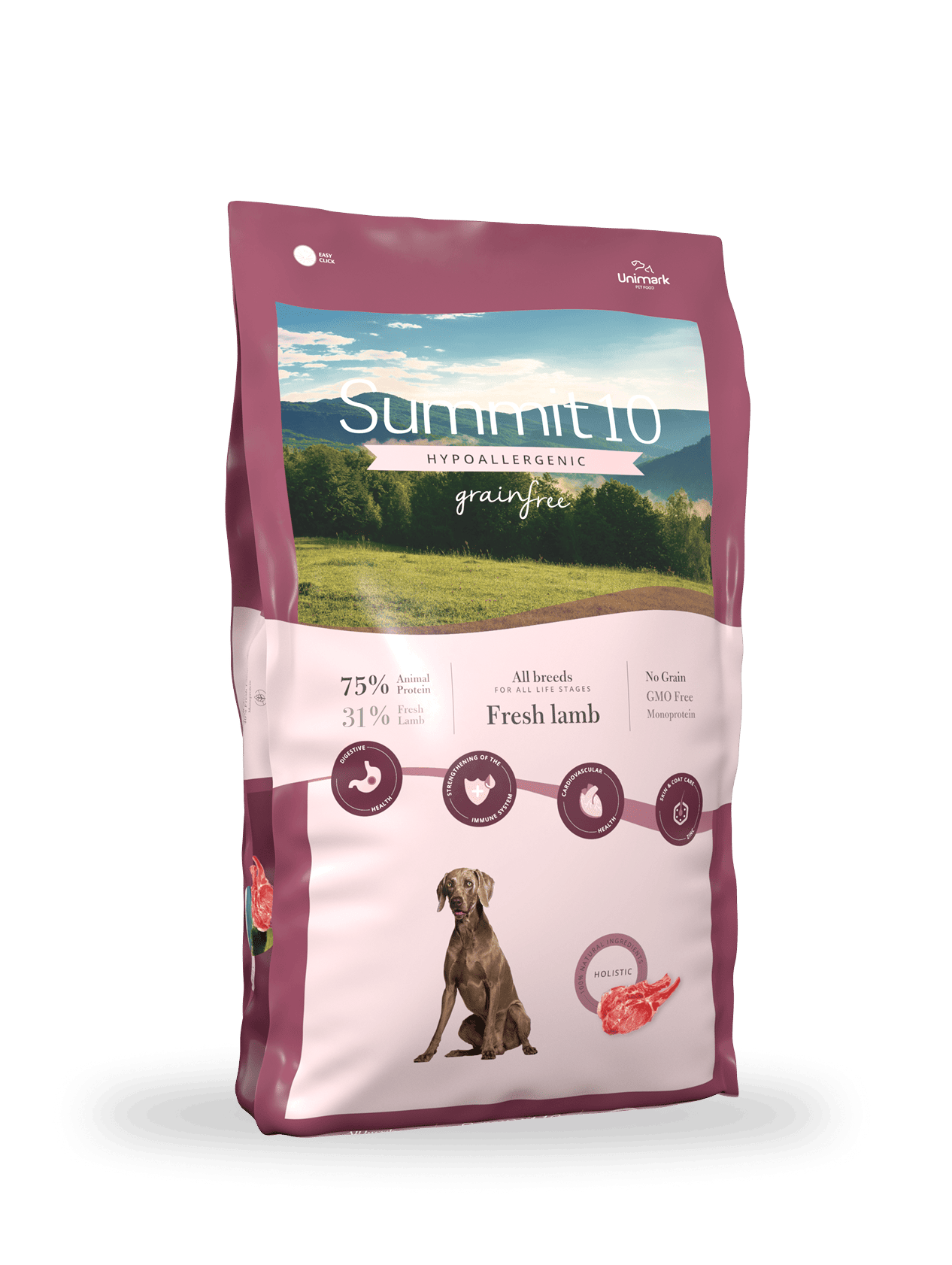 hyppoallergenique-sans-cereales-agneau-12kgs-summit10-croquette-super-premium-chien-adulte.png Croquettes sans céréales pour chien Summit 10 Grain Free Agneau 75% Hypoallergénique - 12 kg – Image 1
