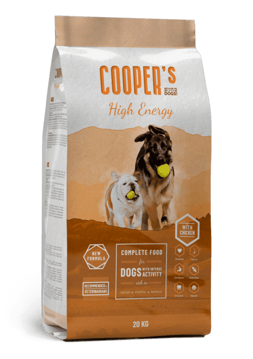 20kgs-cooper-high-energy-croquette-poulet-et-viandes-pour-chien-adulte.png Croquettes haute énergie pour chien actif Cooper's High Energy Poulet & Viandes (32/15) - 20 kg – Image 1