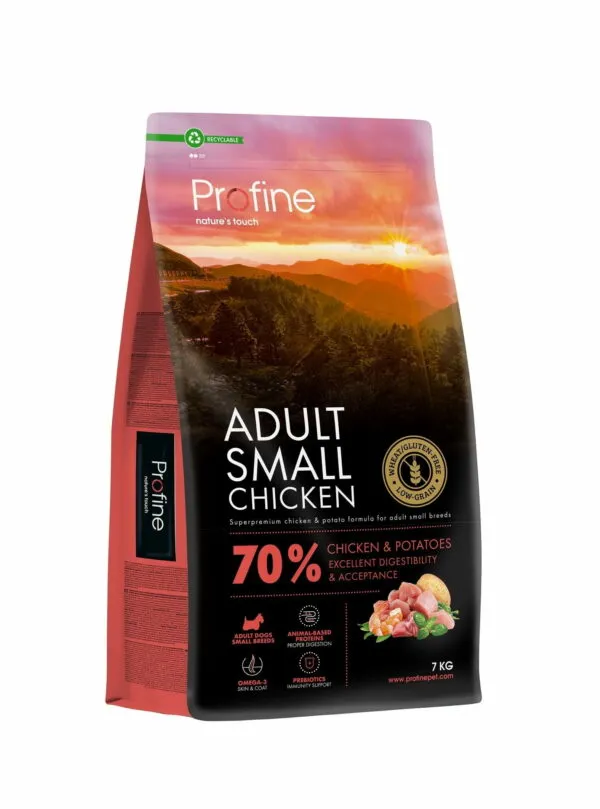Croquettes sans gluten pour petit chien Profine Adulte Small Breed Poulet (28/18) - 7 kg – Image 2