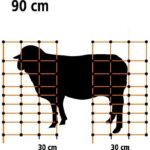 Filet de clôture électrifiable rigide Titan Kombi pour mouton et chèvre H 93 cm x L 50 m (9 fils, 14 piquets)
